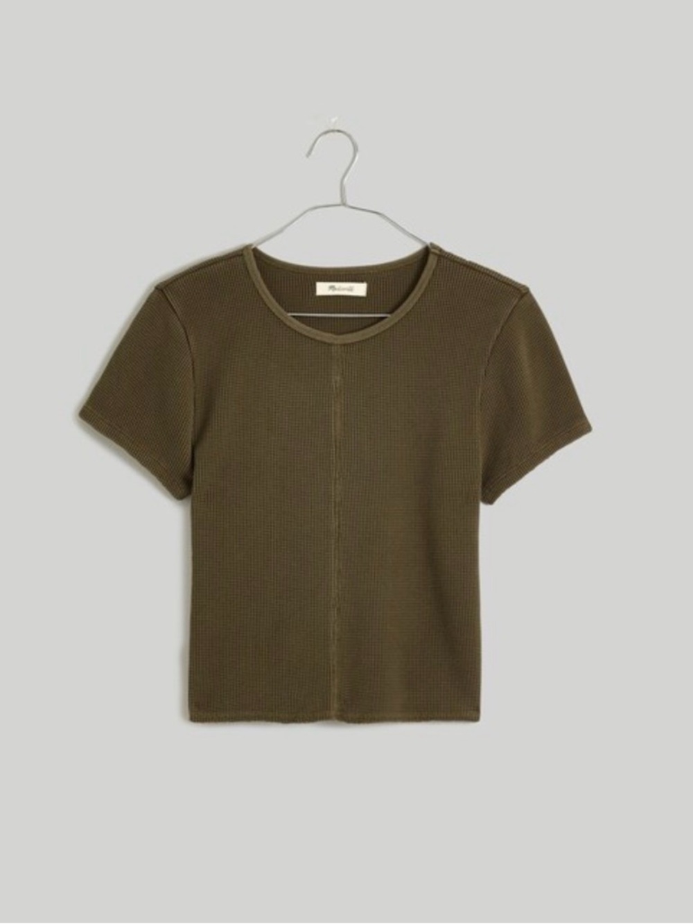 Madewell Waffle Knot Green Tee